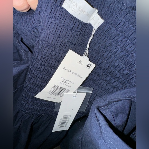 jonathan simkhai navy off the shoulder blouse Small - Picture 2 of 3